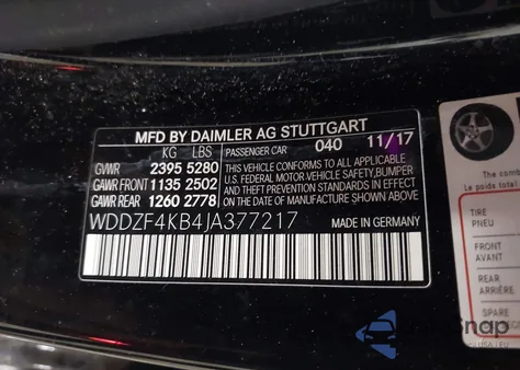 2018 Mercedes-Benz E 300 4Matic из США, поврежденный, VIN WDDZF4KB4JA377217